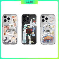 Switcheasy เคสสามารถใส่ได้กับ Iphone พิมพ์ลายเมือง Magsafe 15 Pro Max เคสกันกระแทก Iphone 15เคสรองรับการตกสำหรับ Iphone 15 Plus เคสกันกระแทก