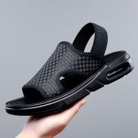 Beach Holiday Slippers Men Summer Casual Sport Outdoor Fashion Korean Air Cushion Male Shoes Light Comfortable Walking Slippers House Slippers