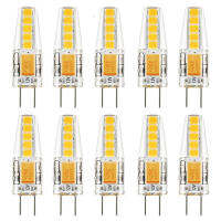 10pcs หลอดไฟ G4 LED 12V AC DC LED G4 2W สีขาวธรรมชาติ 4000K หลอดไฟ 10LED 2835SMD เปลี่ยนหลอดฮาโลเจน 20 วัตต์กันฝุ่น hot sell khfkf