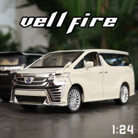 ขนาด1:24รถโลหะผสม Toyota Vellfire โมเดลไฟเสียงรถ Diecast รถของสะสมคนรักวันเกิดสำหรับเด็กของเล่นของขวัญโลหะเด็กผู้ชาย