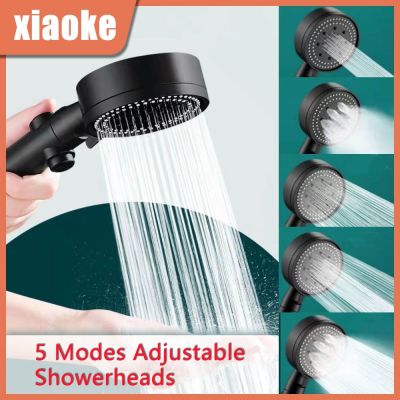 5 Modes Adjustable Showerheads High Pressure Shower Nozzle Multi-function Shower Head Handheld Water Saving Bath Spray Nozzle  by Hs2023