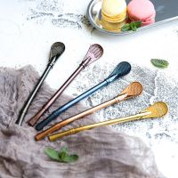 Multifunction 304 Stainless Steel Drinking Straw Tea Filter Coffee Stirring Spoon Tube Home Office Bar Drinkware Accessories Specialty Glassware