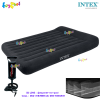 Intex ส่งฟรี ที่นอนเป่าลม ดูรา-บีม 5 ฟุต (ควีน) มีที่หนุนหัวในตัว 1.52x2.03x0.25 ม. รุ่น 64143 (เป็นรุ่นใหม่ของ 66769) + ที่สูบลมดับเบิ้ล ควิ๊ก วัน