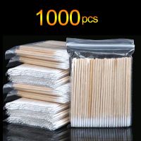 1000pcs Micro Wood Cotton Swab Eyelash Extension Tools Tatoo Microblading Cleaning Wooden Sticks Cosmetic Cotton Brush Buds Tip