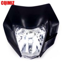 ✱✺ Black Universal Motorcycle Headlights Headlamp For KTM EXC EXCF SXF SX XC XCW DUKE SMR Motocross Enduro Dirt Bike Supermoto