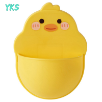 ?【Lowest price】YKS ชั้นวางสุขาผนังน่ารักชั้นวางการ์ตูนห้องน้ำแปรงสีฟันเครื่องสำอางโทรศัพท์มือถือ Home Punch-Free ชั้นวางขนาดเล็ก