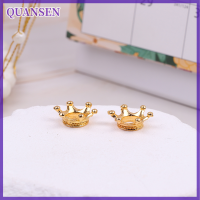 QUANSEN 2pcs 1:12 dollhouse Miniature GOLD Sliver มินิโลหะผสมมงกุฎรุ่นของเล่นตุ๊กตา