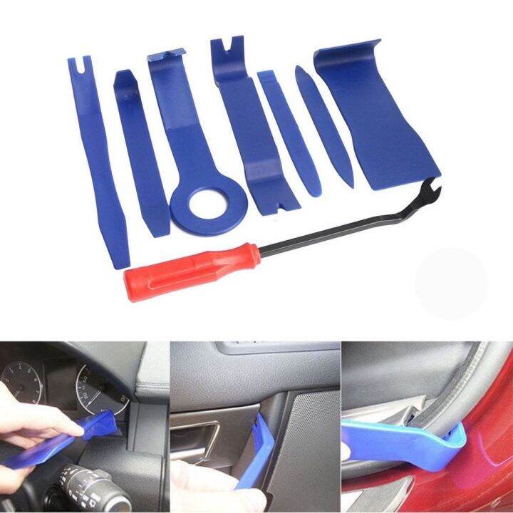 8 Pcs Car Removal Open Tools Door Clip Kit Panel Radio Trim Dash Audio ...