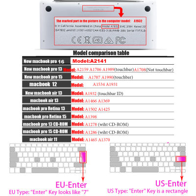 【cw】for pro 16 laptop keyboard cover inch touch bar keyboard film for 16 inch A2141 mac pro color cover ！