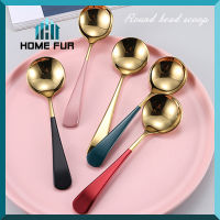 Home Fur Korean Spoon ช้อนสแตนเลส อย่างดี ช้อนกลม ช้อนซุป ช้อนเกาหลี ช้อนตักซุป สไตล์เกาหลี