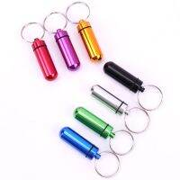 Waterproof Aluminum Pill Box Case Bottle Cache Drug Holder Container Keychain Medicine Box Health CareAdhesives Tape