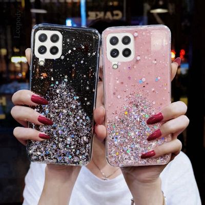 เคสโทรศัพท์แฟชั่นที่สร้างสรรค์กากเพชรส่องแสงเป็นประกายวิบวับสำหรับ Samsung M53 M536B M536B/DS เคสนิ่มซิลิโคนฝาหลังเต็มสำหรับ Samsung กาแลคซี M53 M 53 M