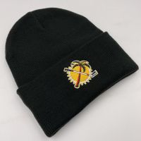 Cool hockey free shipping high quality winter knitted hats with an embroidery logo for hockey fans