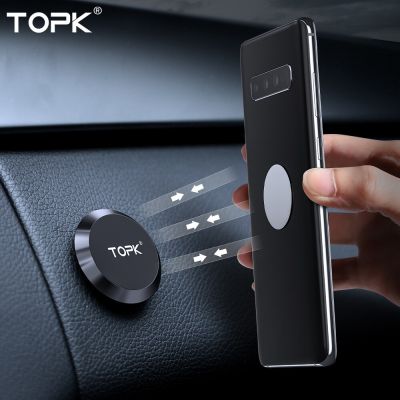 TOPK Magnetic Car Phone Holder Dashboard Cell Phone Stand Steering Wheel Holder Magnetic Wall Holder for iPhone Samsung Xiaomi