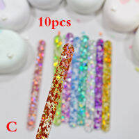 N57H 10PCS Cupcake Toppers Cakesicle Sticks Acrylic Jelly Color Parent-Child Ice Cream Stick Scrub kitchen Tool Model Tool Popsicle Craft