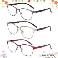 NEXTSHOP Retro Anti-Blue Light Diopter 1.0 4.0 Presbyopic Lens Reading Glasses Vision Care Metal Frame Unisex Anti-fatigue Hyperopia/Multicolor