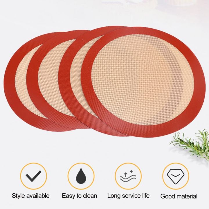oven-baking-mat-silicone-round-baking-pads-pizza-non-stick-heat-resistance-biscuit-baking-liners-kitchen-bakeware-accessories
