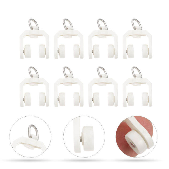 Chaoshihui 50 Pcs Curtain Track Pulley Rv Shower Curtains Rods Windows