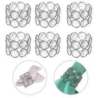 4pcs Crystal napkin ring European luxury diamond-shaped mouth cloth ring design simple and modern model room soft decoration