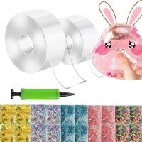 ❇﹍▫ Multipurpose Nano Tape Blowable Bubble Tapes Kit Reusable Traceless High Sticky Clear Double-sided Adhesive For Home-appliance