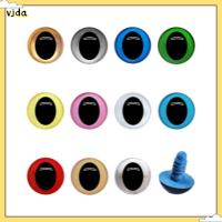 VJDA 10pcs/5 pairs 10mm/12mm/13mm/15mm/18mm อุปกรณ์เสริม DIY ตาพลาสติก ลูกตา ตุ๊กตาทำหัตถกรรม ของเล่นสัตว์เพื่อความปลอดภัย