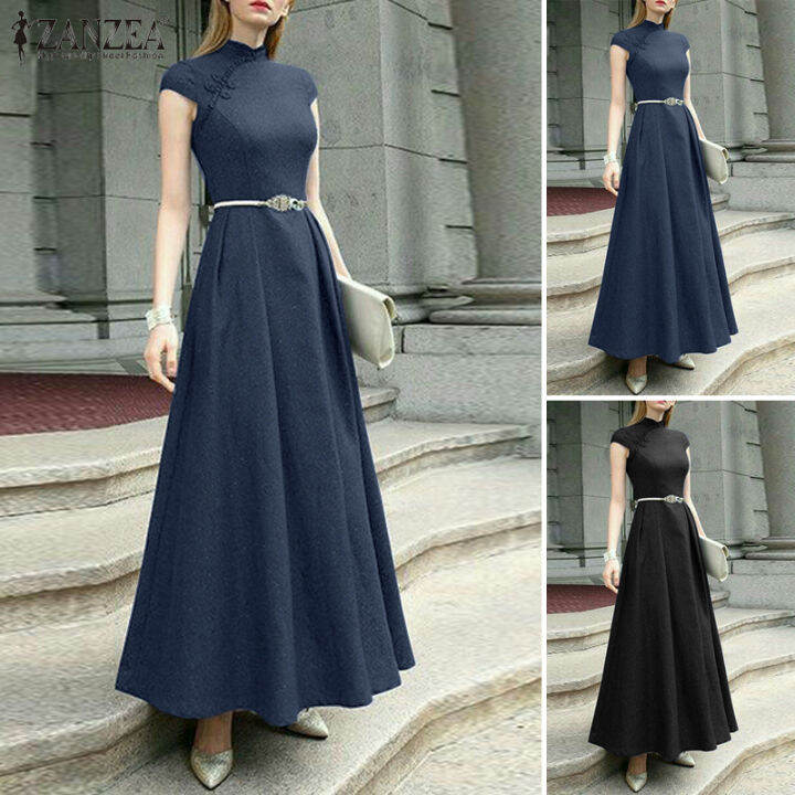 Cap sleeve best sale maxi dress casual