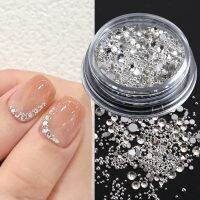 hotx【DT】 Mixed Rhinestones Flat Back Stones Metal Beads Charms Jewelry Manicure LAWHTBPS