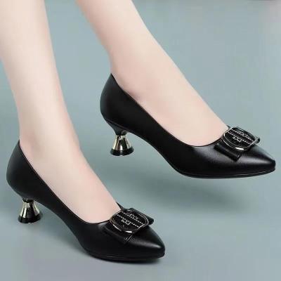 Cresfimix Women Fashion Sky Blue Transparent Spring &amp; Summer High Heel Shoes Lady Casual Black Pu Leather Heels Sapatos A9439
