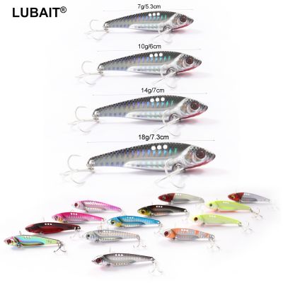 【DT】hot！ VIB Fishing 7-18g Artificial Bait Metal Sinking Spinner Treble Vibration Swimbait Pesca Bass Pike Perch Tackle