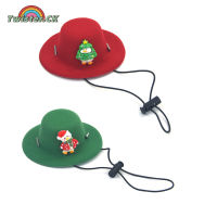 Twister.CK Pet Christmas Hats Pillbox Hat Design Dog Cat Pet Napped Fabric Decor Hats For Small Dog Cat Puppy Christmas Supplies