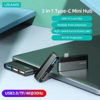 【CW】 USAMS Mini Hub Type C to USB 3.0 2.0 Port TF Card USB Splitter Adapter USB Hub Expander For Phone Tablet iPad Laptop