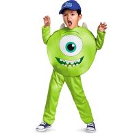 Funny Mike Wazowski Halloween Purim Costume Childrens Jumpsuit Monster University 3Pcs 1Set