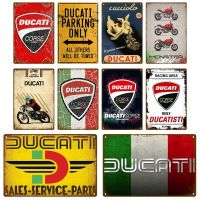 Ducati Garage Metal Sign Poster Vintage Retro Tin Sign Plaque Metal Vintage Decor Room Decoration Wall Decor Shabby Chic Plate(Contact seller, free custom pattern)