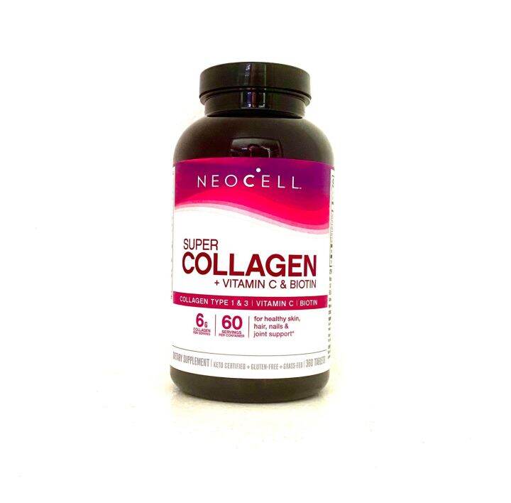 Neocell Super Collagen +Vitamin C & Biotin Dietary Supplement 360 ...