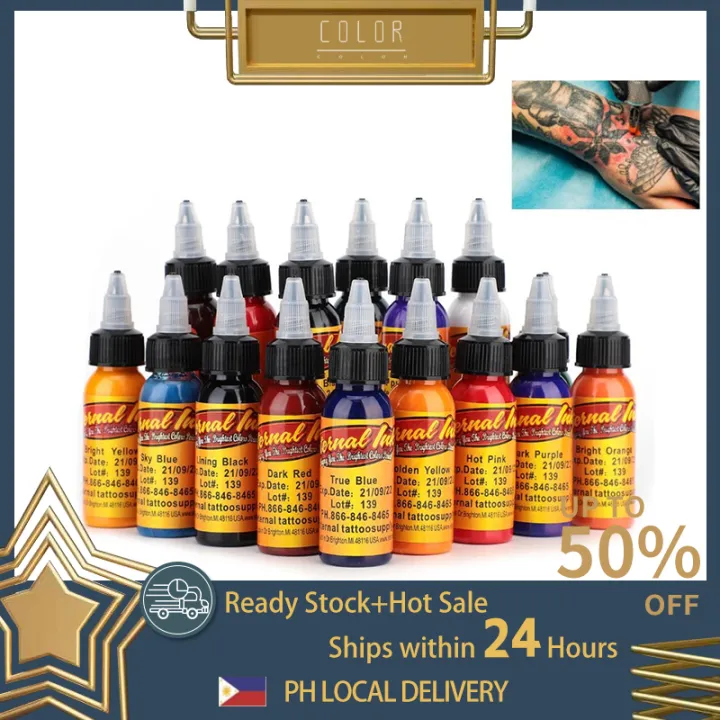 14/16 Colors Professional Tattoo Ink Set Body Paint Pigment permanent Makeup Inks Professional