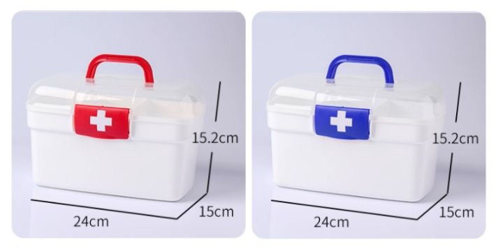 กล่องยาสามัญ-ขนาด-21x13x14-cm-กล่องปฐมพยาบาล-กล่องยาสามัญ-เคลื่อนย้ายได้-กล่องยาพกพา-กล่องยาพกพา-กล่องยาใหญ่-กล่องยาแบบใหญ่-สีขาว