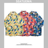 SEATUEMA เสื้อฮาวาย เสื้อสงกรานต์2566 เสื้อเชิ้ตชาย เสื้อผู้ชาย เสื้อ วินเทจ90เสื้อยืด