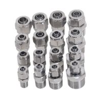 1pc Quick connectors Tube Pipe Fittings Threaded Male Connector Stainless Steel SS 304 1/8 39; 39; 1/4 39; 39; 3/8 39; 39; 1/4 39; 39; BSP Thread