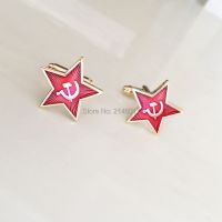 Communism Soviet Union Ussr Cuff Link Red Star Hammer Sickle Logo Cufflinks Souvenir