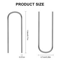 High Temperature Nichrome Wire Jump Rings, U Hanger Hooks for Hobbyists DIY Pendant,Ornaments,Fusing in Glass