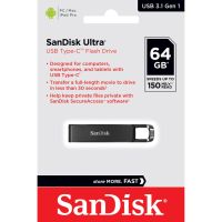 SANDISK แฟลชไดร์ฟ USB Type C 64GB Ultra FlashDrive [150MB/s](SDCZ460-064G)แฟลชไดร์ แฟรชไดร์ฟ ipadไอแพด samsung ไอโฟนipho