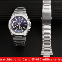 สร้อยข้อมือเหล็กสแตนเลสสำหรับเหมาะกับสายรัดข้อมือ EFB-680 Casio 5579สายนาฬิกาข้อมือสายรัดข้อมือซีรีส์โอเชียนฮาร์ท Edifice สำหรับสายรัดข้อมือ