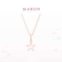 MARON - Mythical Stars Pendant with Rose Quartz (7.2mm) สร้อยคอพลอยดาว พลอยโรสควอตซ์ เงินแท้925