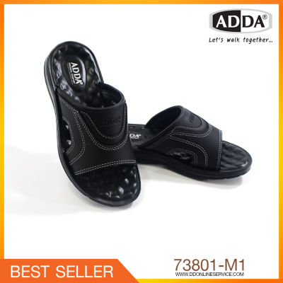 รองเท้าADDA รุ่น 73801-M1 รองเท้าผู้ชาย รองเท้าลำลอง รองเท้าแบบสวม รองเท้าแตะเรียบหรู ดูดีทรงสวย รองเท้าหนัง แอ๊ดด้าราคาถูก (ไซส์39-43)