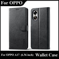 เคสกระเป๋าสตางค์วินเทจหนังสำหรับ OPPO เคสโทรศัพท์เคสโทรศัพท์เคสมือถือแม่เหล็กเคส A17หนังสำหรับ A17 OPPO