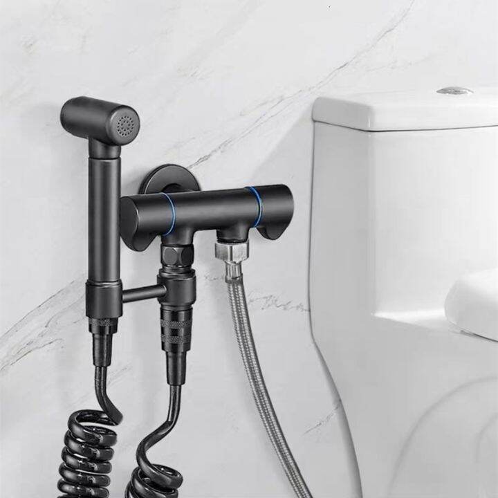 washing-clean-toilet-seat-sprayer-head-faucet-shower-bidet-kit-brass-black-silver-tap-washer-cold-water-connecting-toilet-pipe