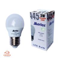 Merlox หลอดไฟ LED Bulb A45 3W 3000K E27แสง Warmwhite