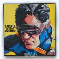 Cyclops ไซคลอปส์ X-Men เอ็กซ์เมน มาร์เวล Marvel รูปภาพ​ติด​ผนัง ​pop​ art การ์ตูน กรอบรูปพร้อมแขวน แต่งบ้าน ของขวัญ รูปภาพ