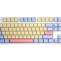 หมวกแก๊ปสีลูกอม132ปุ่มสีกุญแจหมวก-SUB XDA Profile Keycaps สำหรับคีย์บอร์ดแบบกลไก DIY MX SWITCH ออกแบบ Qingyuanshangmao