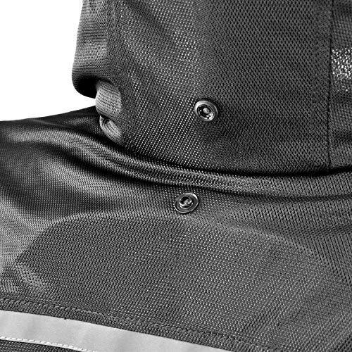 komine-เสื้อฮู้ดตาข่ายสำหรับป้องกันรถจักรยานยนต์-jk-152ฤดูใบไม้ผลิ-ฤดูร้อน-ฤดูใบไม้ร่วงเต็มตาข่าย07-152ผู้ชายสีดำ-l